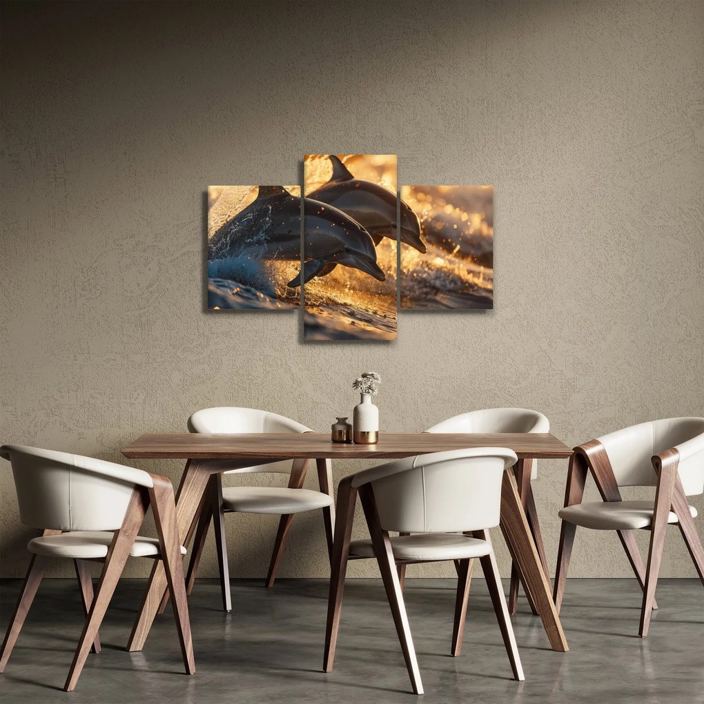 Obraz - Delfíny (90x60 cm)