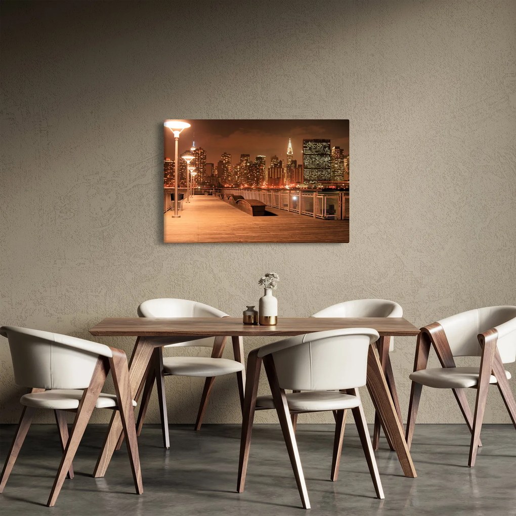 Obraz - Nočné mesto (90x60 cm)