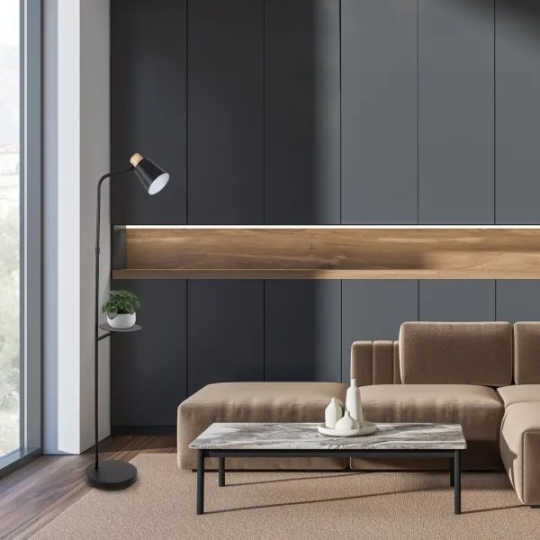 Rabalux 74229 - Stojacia lampa AZIM 1xE27/40W/230V čierna