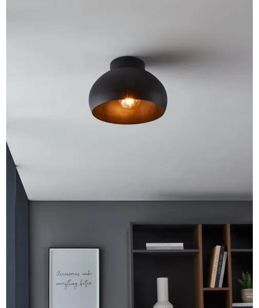 Eglo 900553 - Stropné svietidlo MOGANO 1xE27/40W/230V čierna