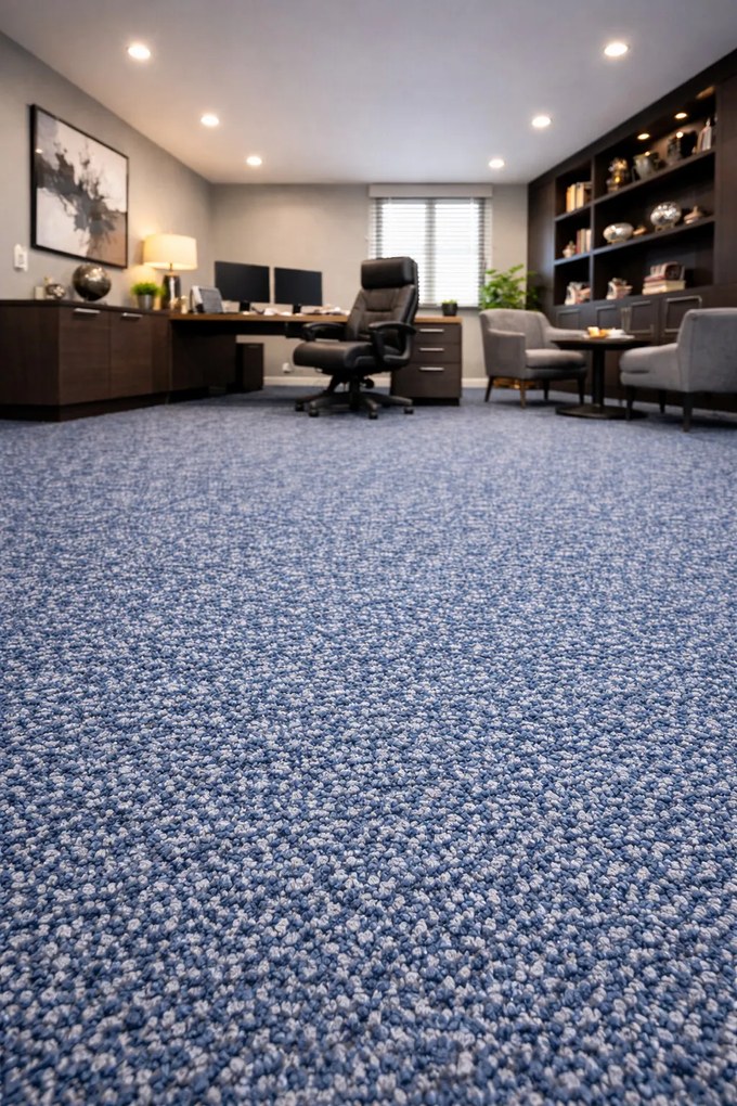 Koberec metráž Piccolo 539, na mieru, šíře 4m, modrá, guma (gél - protišmykový), chodba / predsieň, Beaulieu International Group