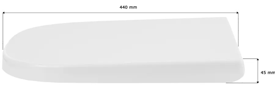 Gamma Lumino, toaletné WC sedátko 445x345mm z PP s pomalým zatváraním, biela, GAM-LUMINO