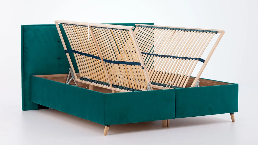 DREVONA® Manželská posteľ 180 cm ZARA, tyrkysová Terra 75