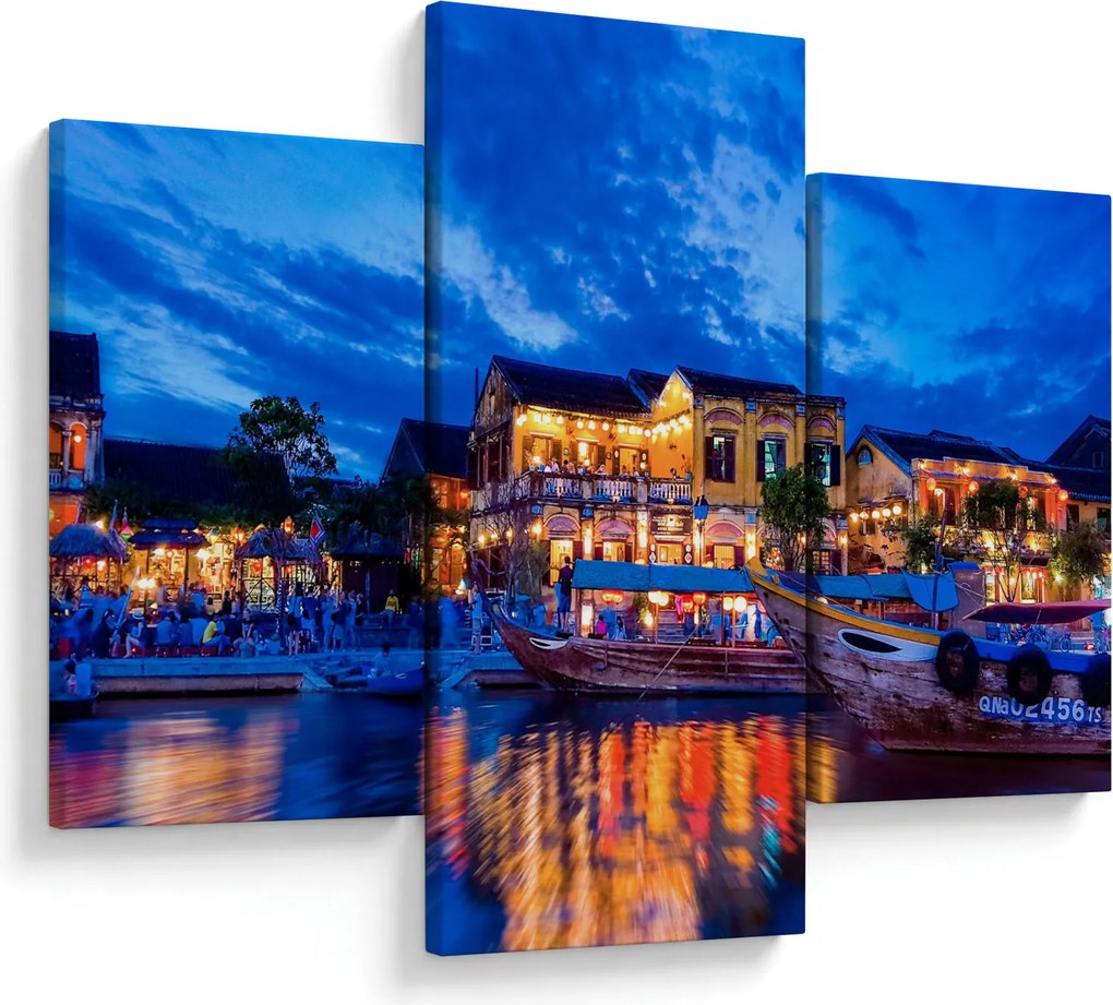 Obraz nočného mesta Hoi An, Vietnam (90x60 cm)