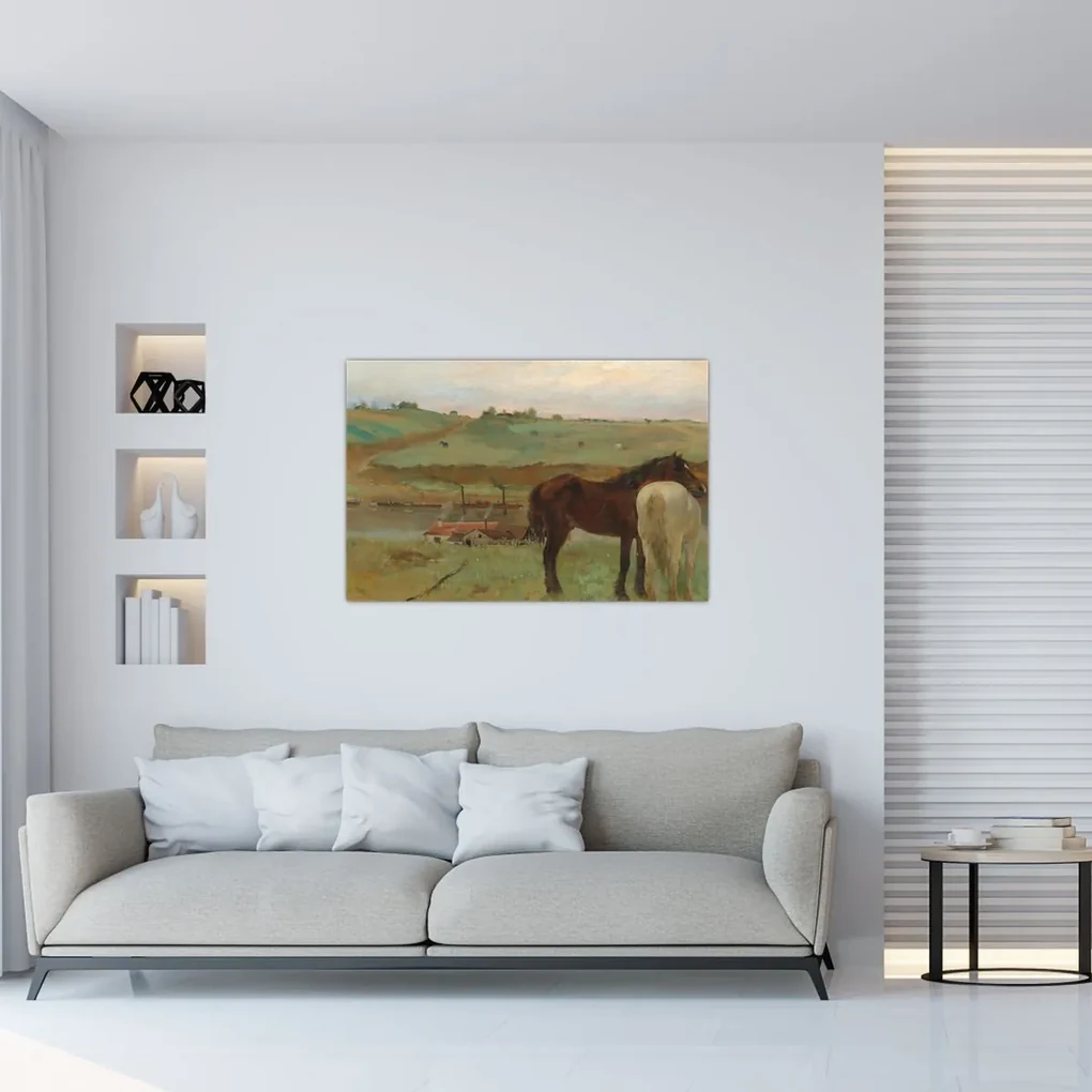 Obraz - Edgar Degas, Horses in a Meadow, reprodukcia (90x60 cm)
