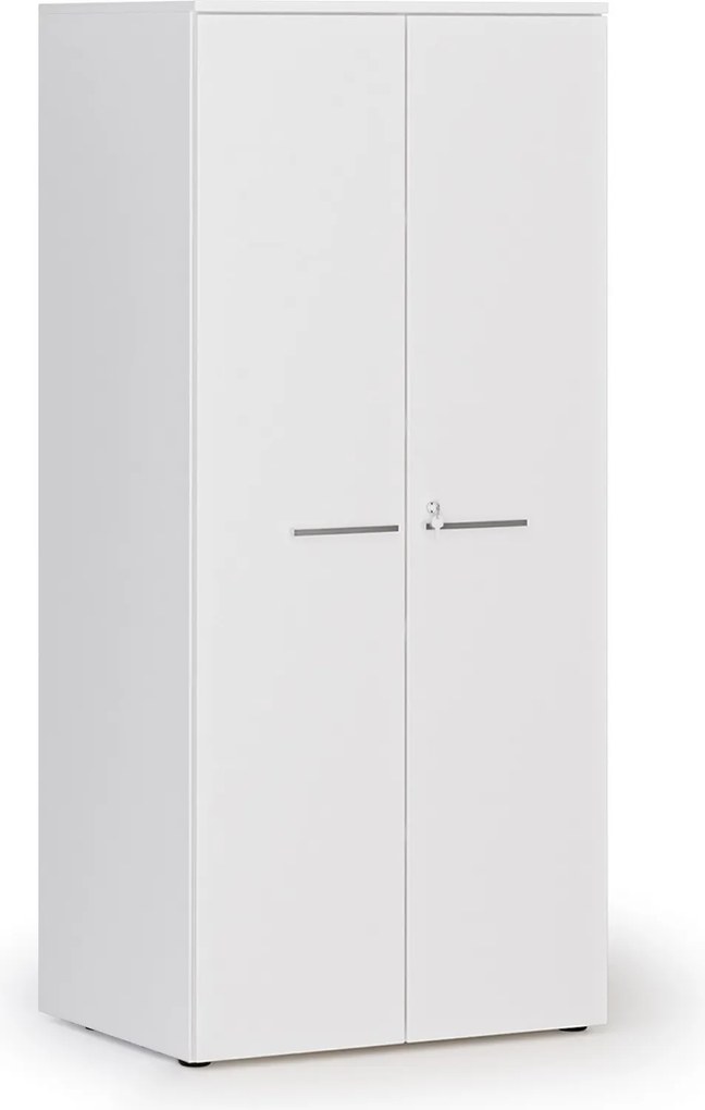 Kancelárska policová skriňa PRIMO WHITE s dverami, 1781 x 800 x 600 mm, biela