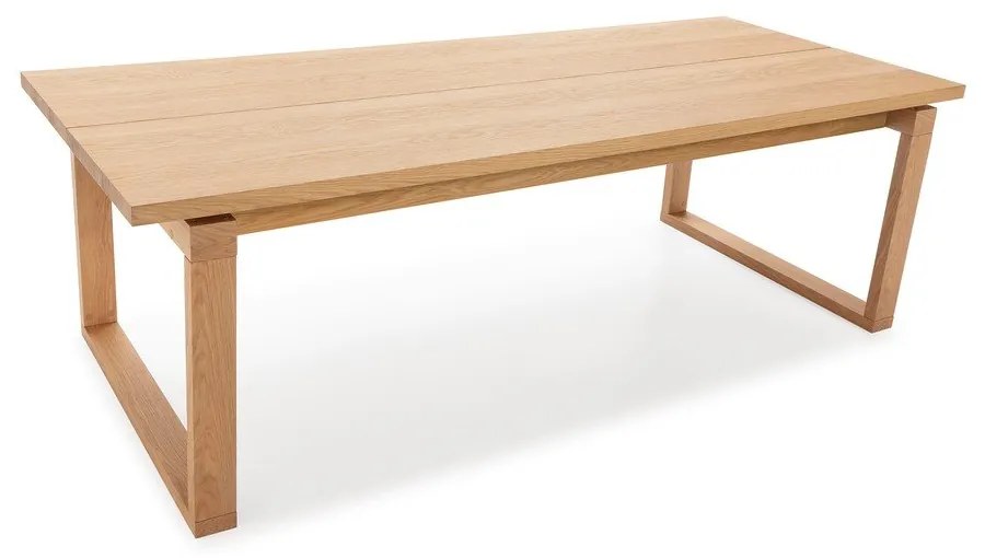 Jedálenský stôl s doskou v dubovom dekore 100x220 cm Rina – Marckeric