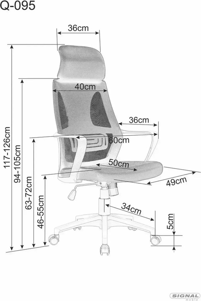 SI Q-095 otočná stolička čierna