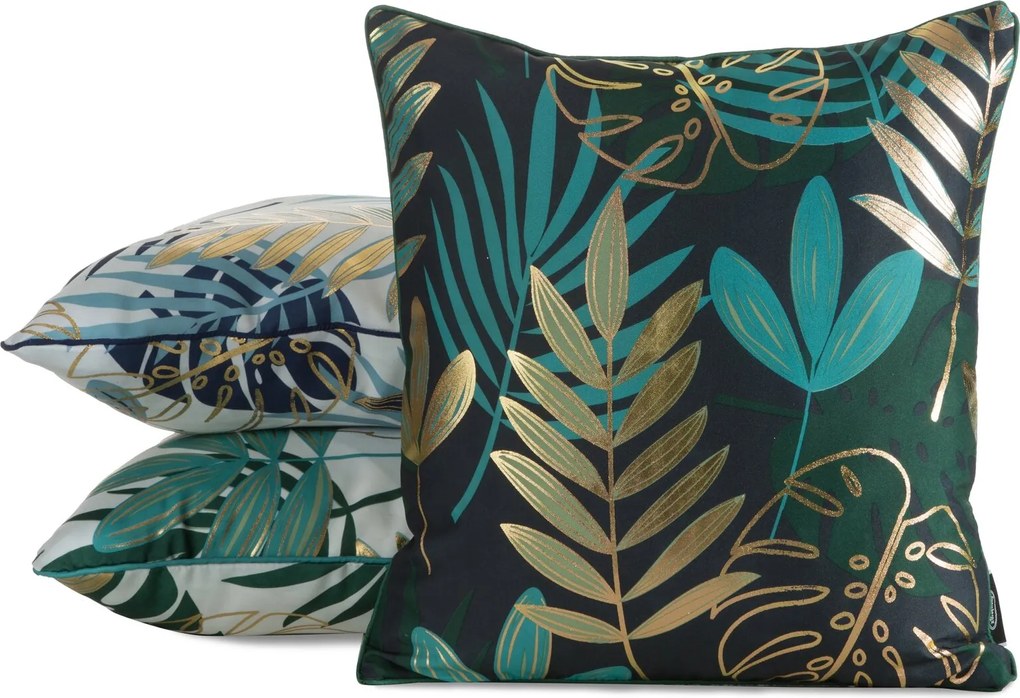 DEKORAČNÁ OBLIEČKA NA VANKÚŠ MALTA 45X45 CM LISTY