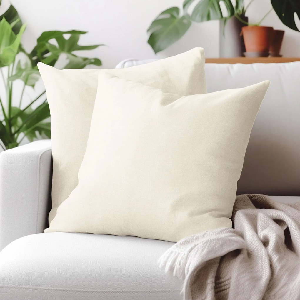 Goldea dekoračná obliečka na vankúš malaga - smotanová 40 x 40 cm