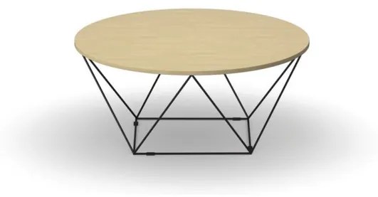 Okrúhly konferenčný stôl WIRE, doska priemer 1050 mm, breza
