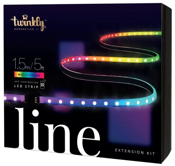 Twinkly TWL100ADP-B - LED RGB Predlžovací pásik LINE 100xLED 1,5 m Wi-Fi