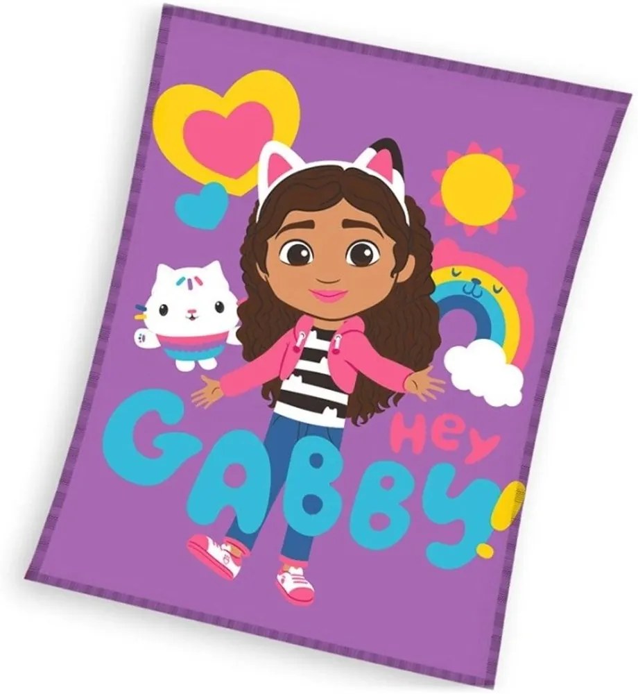 Coral fleece deka Gábinin kúzelný domček – motív Ahoj Gábi - 150 x 200 cm