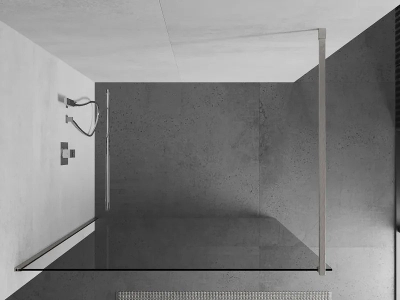 Mexen Kioto, sprchová zásteny typ Walk-In 90 x 200 cm, 8mm číre sklo, oceľová, 800-090-101-97-00