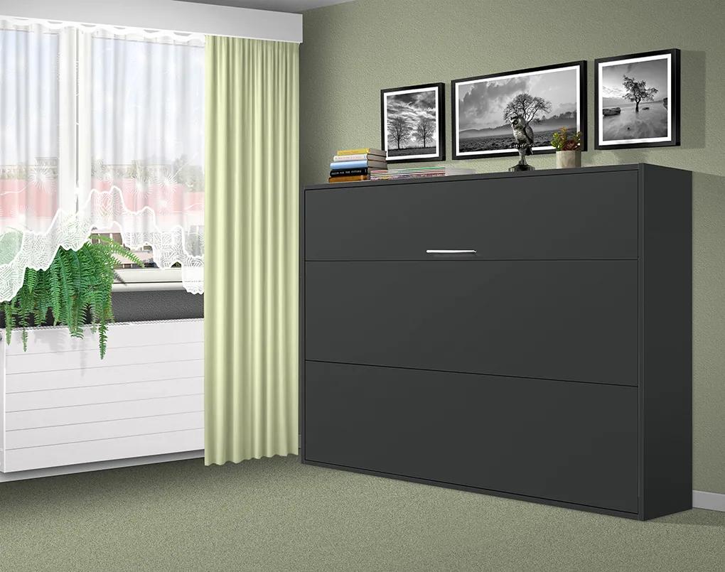 Nabytekmorava Sklápacia posteľ VS1056, 200x140cm farba lamina: buk, Varianta dverí: matné