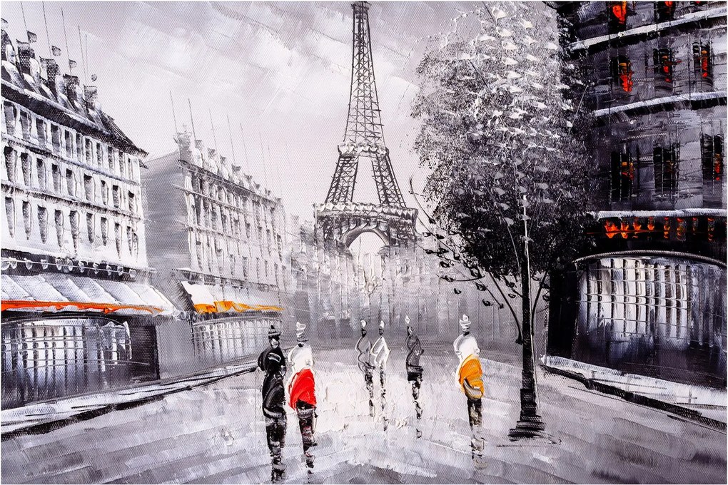 Obraz - Olejomaľba, Paríž (90x60 cm)