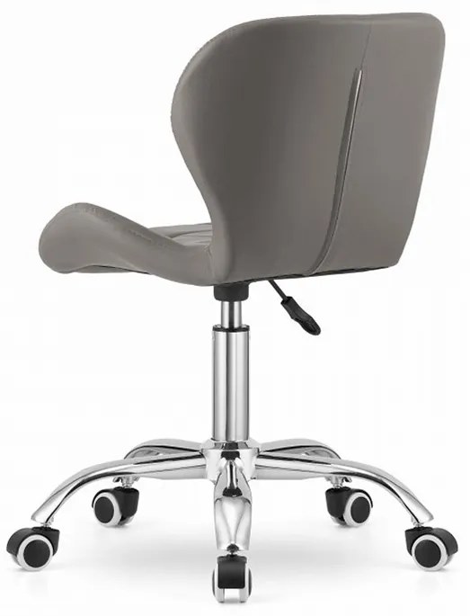 Sivo-béžové kancelárske kreslo AVOLA z eko kože