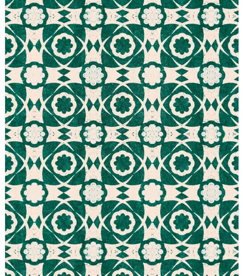 MINDTHEGAP Aegean Tiles Ultramarine Green - tapeta