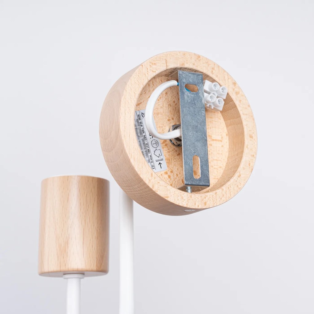 Nástenné svietidlo Timbo 1, drevené telo svietidla, w