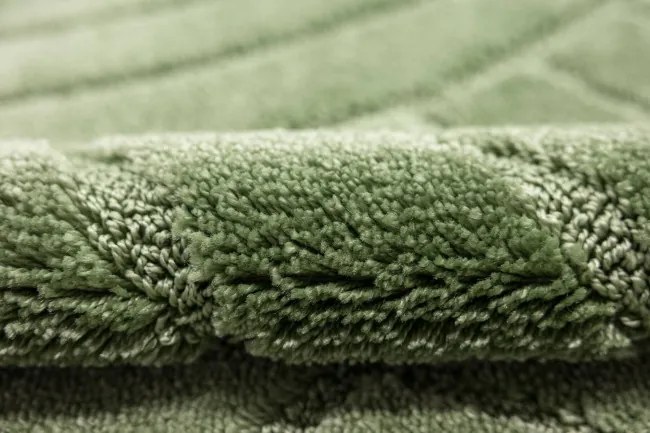 Kúpeľňový koberček Sash Sage zelený, pruhy