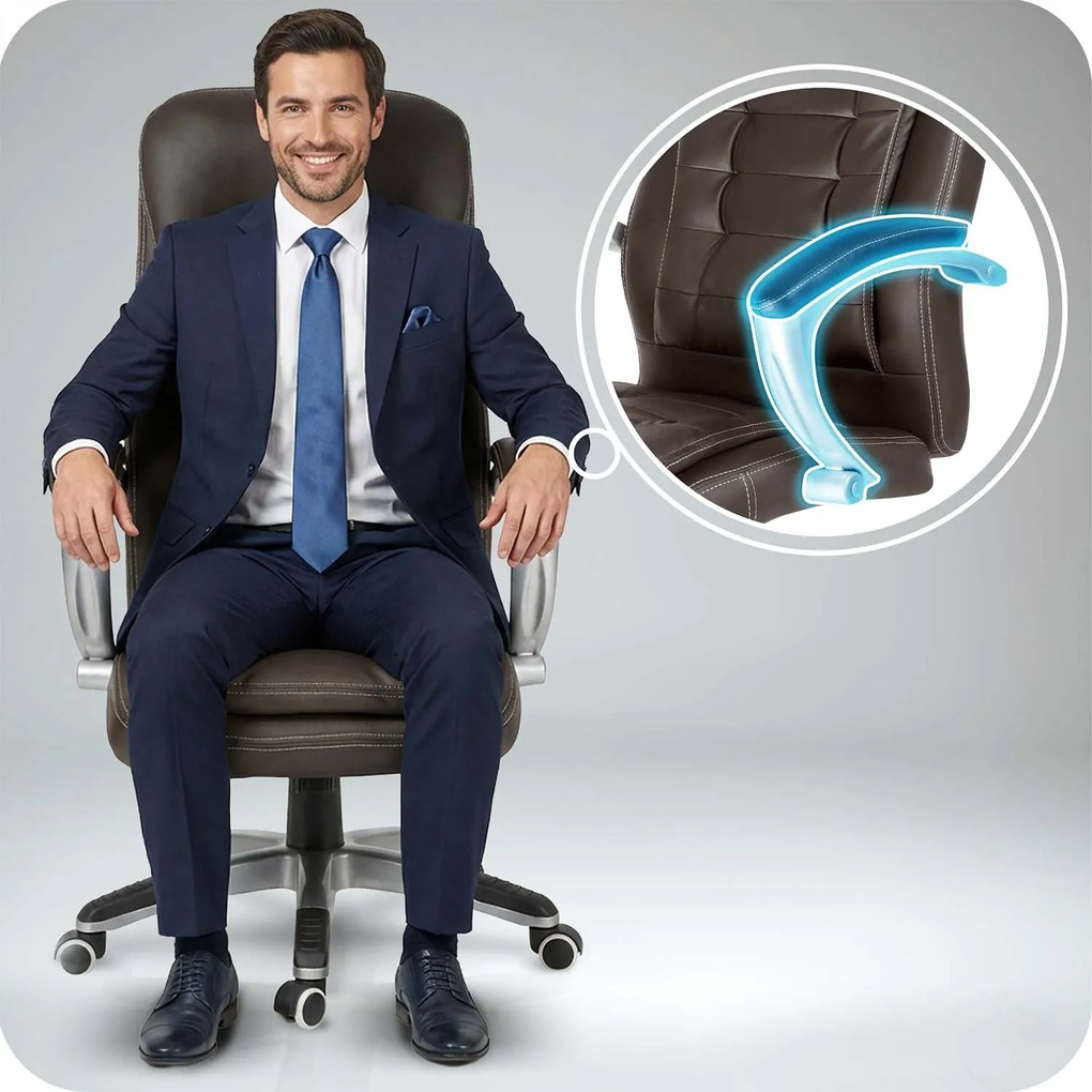 Otočná kancelárska stolička Sofotel 322 - tmavohnedá