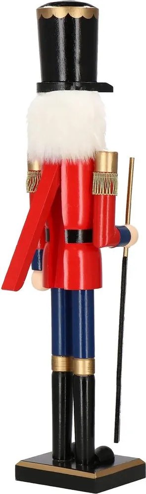 Luskáčik s puškou 60 cm – drevená vianočná figúrka v červenej uniforme Springos CA0908