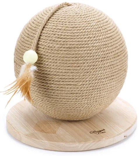 Škrabacia guľa pre mačky s pierkom Balty