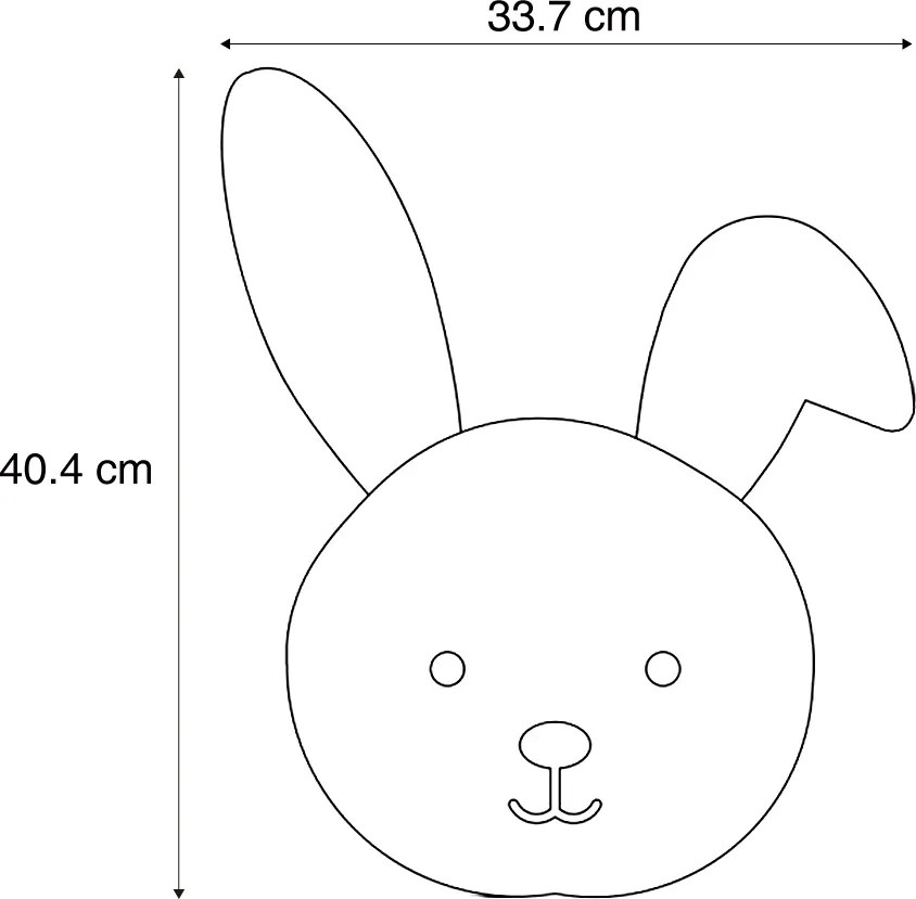 Detské nástenné svietidlo béžové vrátane LED 3-stupňové stmievateľné - Benny the Bunny