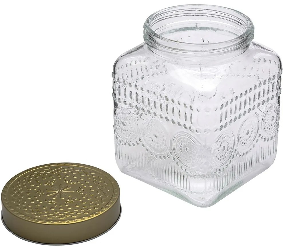 Altom Súprava sklenených dóz so zlatým vekom Daisy 1,8 l, 4 ks, 1,8 l