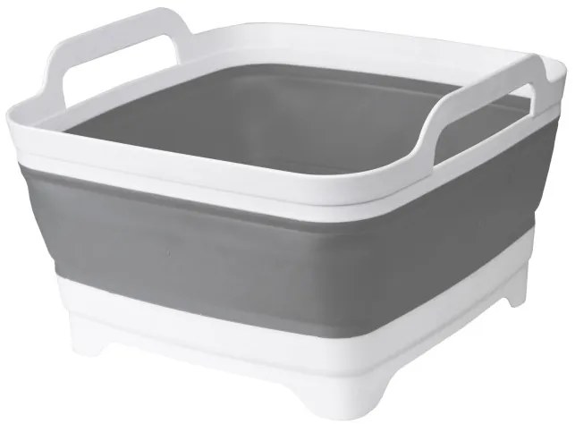 Skladací lavór BRIDA biely / sivý