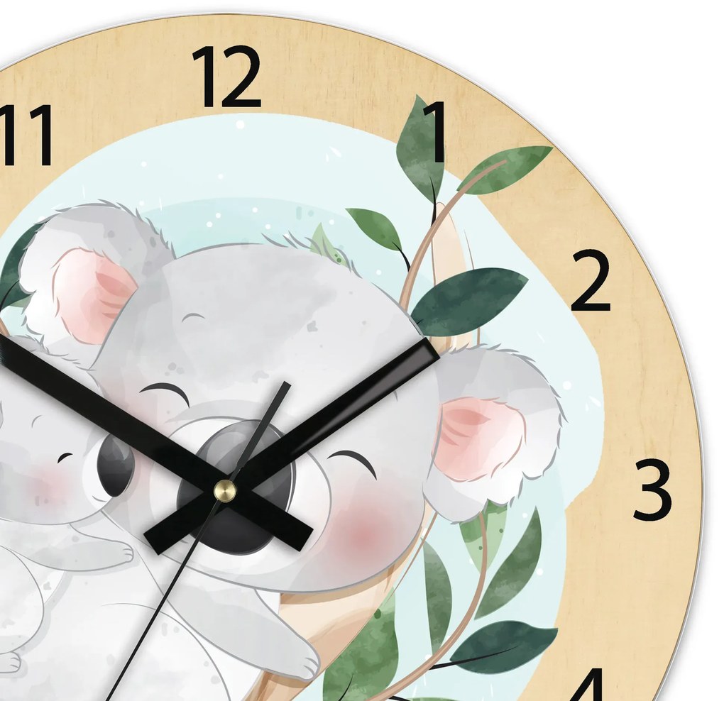 Detské nástenné hodiny Ami Koala 30 cm viacfarebné II