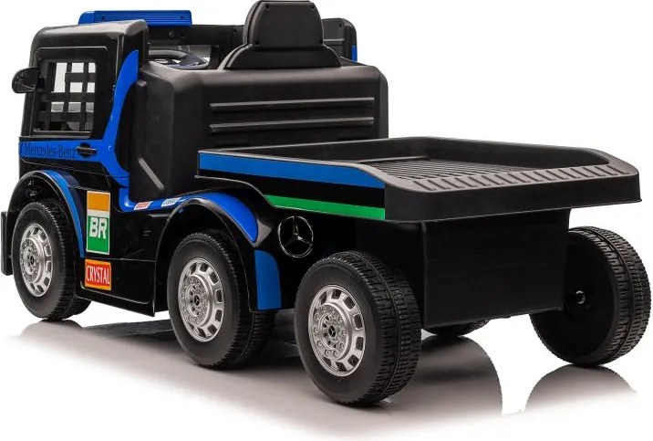 LEAN CARS Elektrické autíčko Mercedes s návesom XMX622B, LCD, tmavomodré