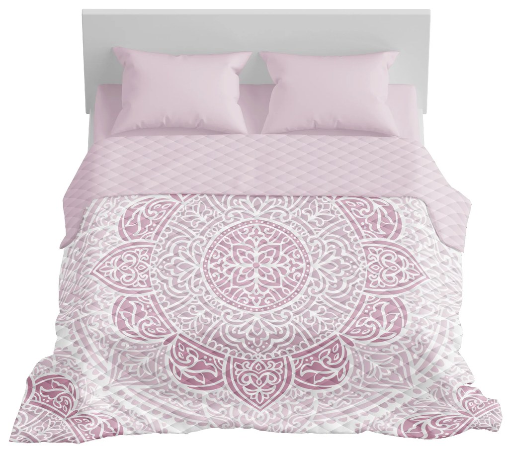 Detexpol Luxusný prehoz na posteľ 220x240 cm - Mandala pink