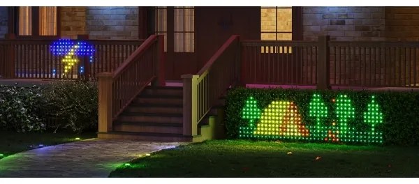 Govee - LED RGBIC Vonkajšia svetelná sieť 143x85cm Wi-Fi Matter IP65