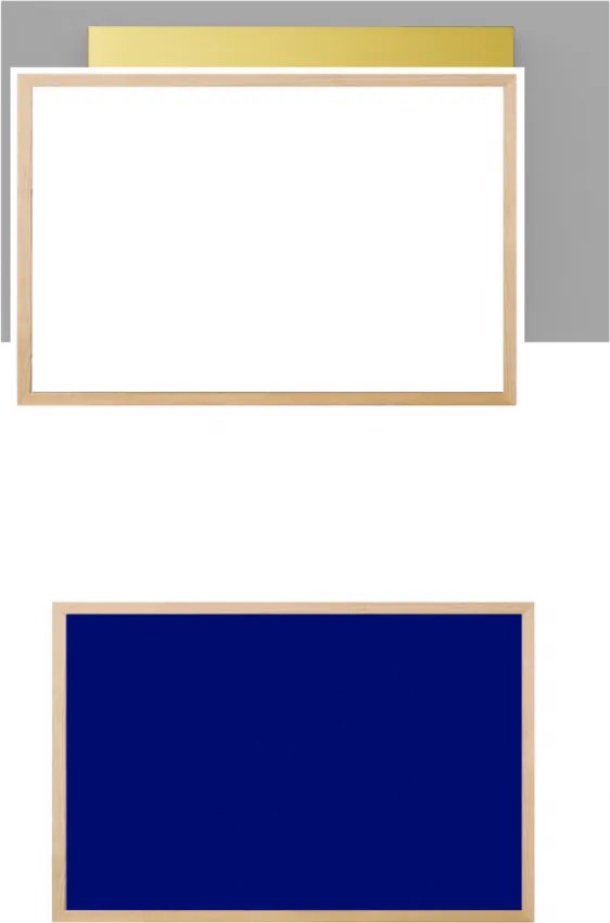 Toptabule.sk MTDRCOL4 Modrá magnetická tabuľa v drevenom ráme 150x100cm