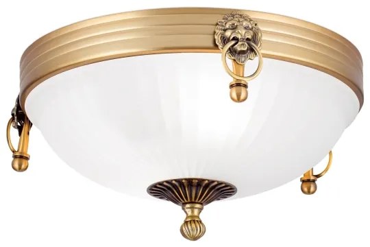 Orion DL 7-522/31 - Stropné svietidlo ROCCA 2xE27/60W/230V pr. 31 cm bronz/biela