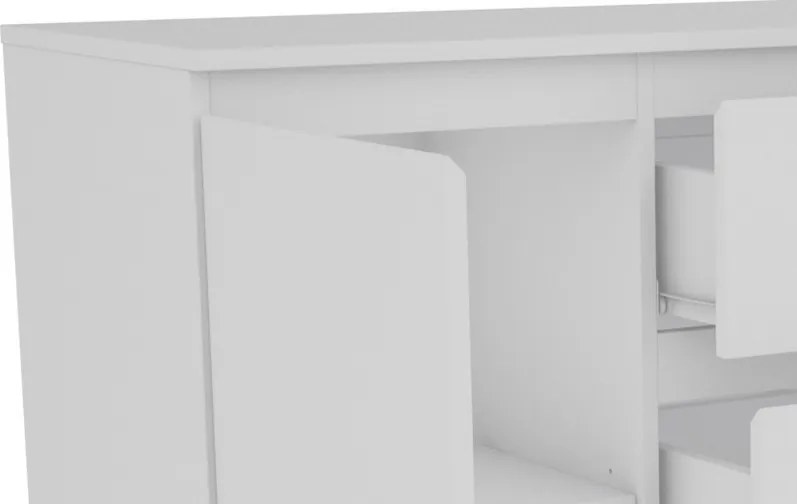 Komoda so 3 zásuvkami Carlos, biela, 120 cm