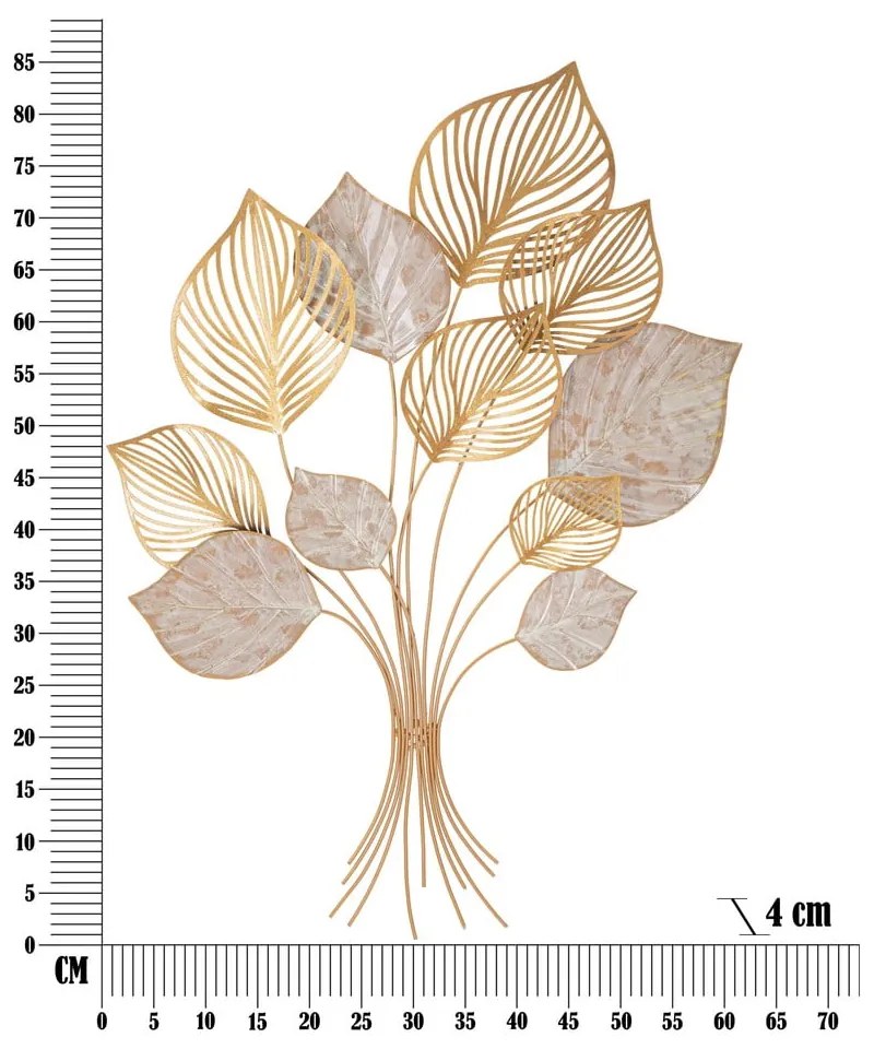 Kovová nástenná dekorácia 63x85 cm Felix – Mauro Ferretti