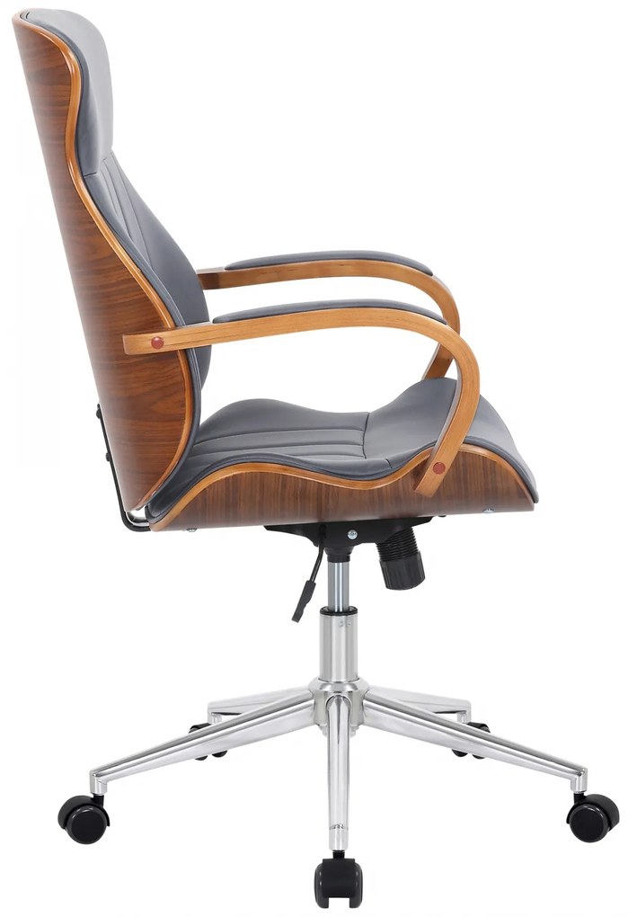 Kancelárska stolička Melilla - drevo orech - Sivá