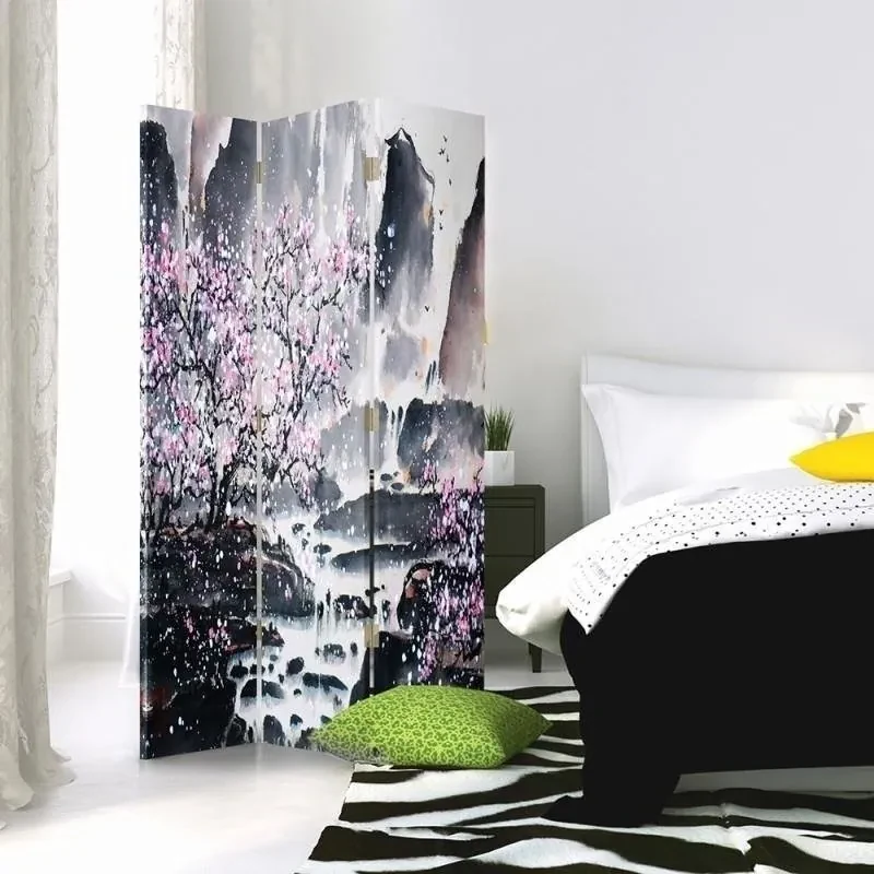Gario Paraván Čerešňový kvet pri vodopáde Rozmery: 145 x 170 cm, Prevedenie: Klasický paraván