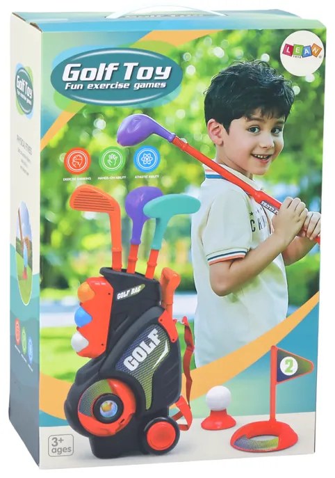 LEAN TOYS Minigolfová súprava pre deti - Vozík na kolieskach