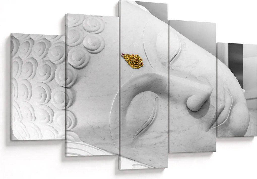 Obraz - Biely Budha (150x105 cm)