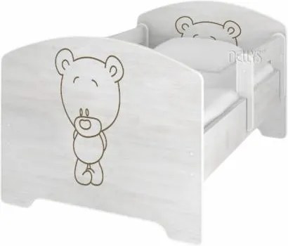 NELLYS Detská posteľ BABY BEAR vo farbe nórskej borovice, 160 x 80 cm + matrac zadarmo NELLYS 111407