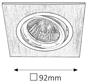 RABALUX Zápustné bodové osvetlenie SPOT FASHION, 1xGX5, 3, 50W, 9x9cm, hranaté, hliník