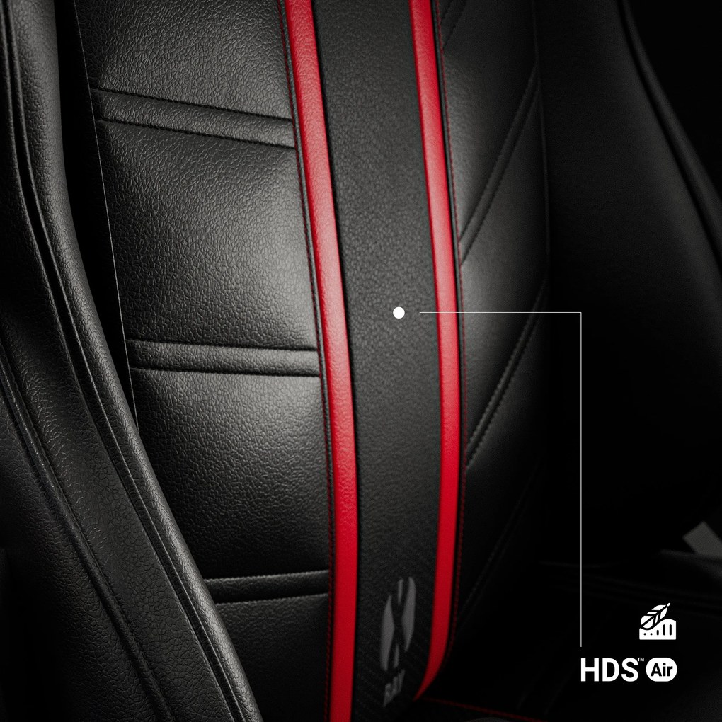 Herné kreslo z eko-kože King Size, čierny-červený: Diablo X-Ray 2.0
