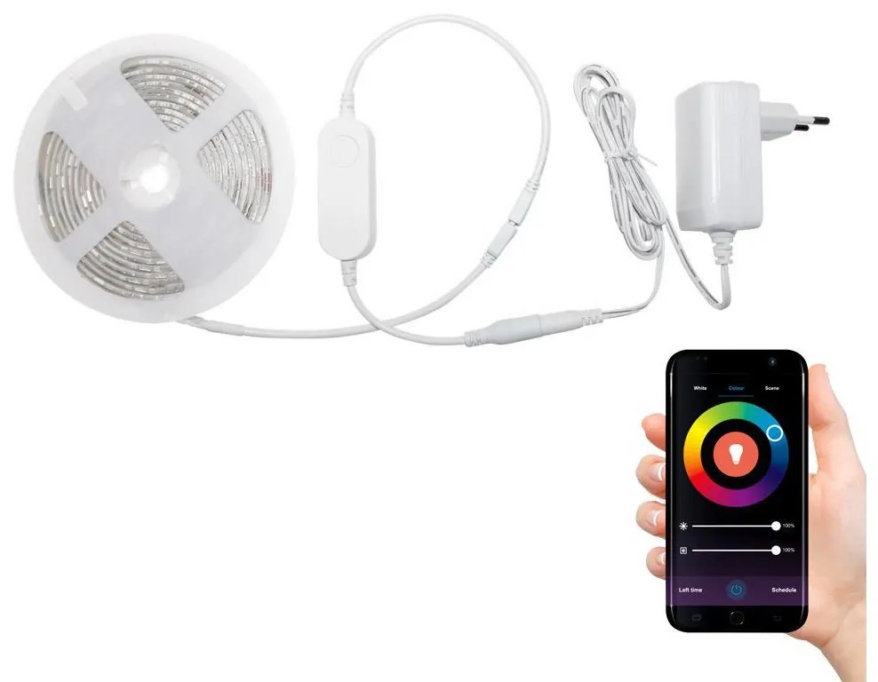 LED RGBW Kúpeľňový stmievateľný pásik LED/12,5W/12V IP65 5m Wi-Fi Tuya