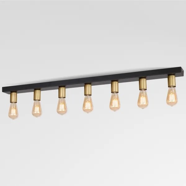 Bodové svietidlo FILO 7xE27/60W/230V čierna/zlatá