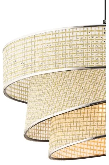 Luster na lanku COUPER 1xE27/60W/230V krémová/lesklý chróm