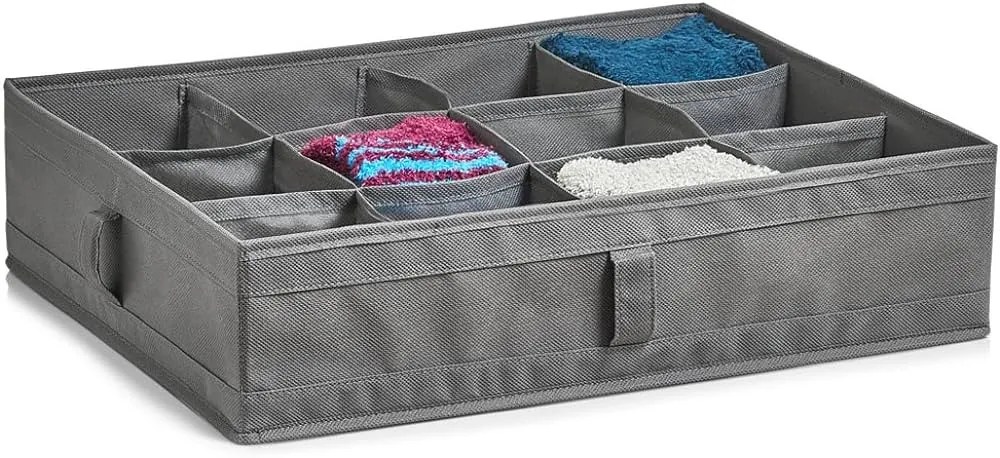 Zeller Present Organizér na spodnú bielizeň, 12 priehradiek 44x34x11, sivý NON-W