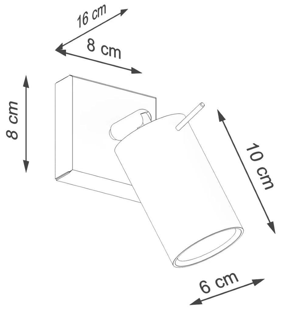 Sollux Lighting Bodové svietidlo Ring, 1x oranžové kovové tienidlo, (možnosť polohovania)